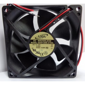 ADDA AD0912DB-A70GL 12V 0.09A 2wires Cooling Fan