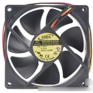 ADDA AD0912LB-A72GL 12V 0.13A 3wires Cooling Fan