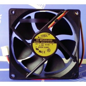 ADDA AD0912LB-A73GL 12V 0.13A 3wires Cooling Fan 
