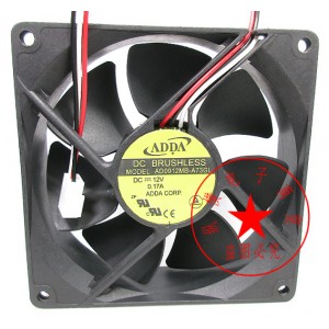 ADDA AD0912MB-A73GL 12V 0.17A 3wires Cooling Fan