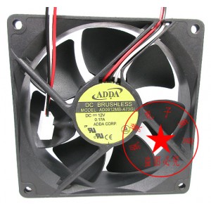 ADDA AD0912MB-A73GL 12V 0.17A 3wires Cooling Fan
