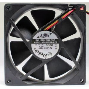 ADDA AD0912MB-C72 12V 0.16A 3wires cooling fan