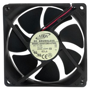 ADDA AD0912MS-A70GL 12V 0.17A  2wires Cooling Fan