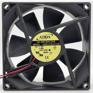 ADDA AD0912UB-A71GP 12V 0.46A 2wires Cooling Fan 