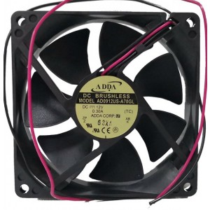 ADDA AD0912US-A70GL 12V 0.3A 2wires Cooling Fan