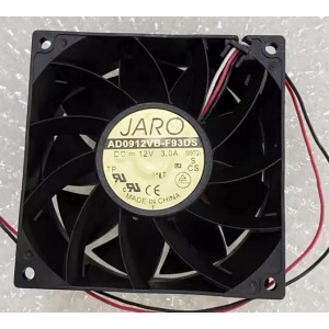 JARO AD0912VB-F93DS 12V 3.0A 3wires Cooling Fan