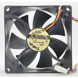 ADDA AD0912XB-A71GP 12V 0.55A 2wires Cooling Fan - Original New