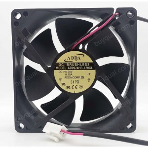 ADDA AD0924HB-A70GL 24V 0.15A 2wires Cooling Fan