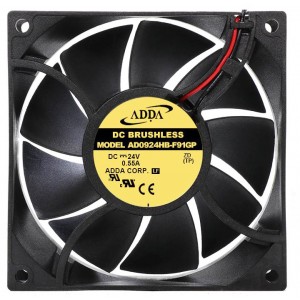 ADDA AD0924HB-F91GP 24V 0.55A 2wires Cooling Fan