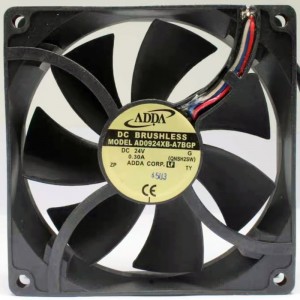 ADDA AD0924XB-A7BGP 24V 0.30A 4wires Cooling Fan 