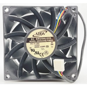 ADDA AD0924XB-F9BDS 24V 0.95A 4wires Cooling Fan 