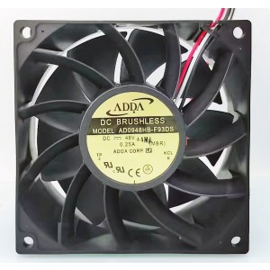 ADDA AD0948HB-F93DS 48V 0.25A 2wires cooling fan