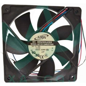 ADDA AD12012MB257600 12V 0.33A 3wires Cooling Fan