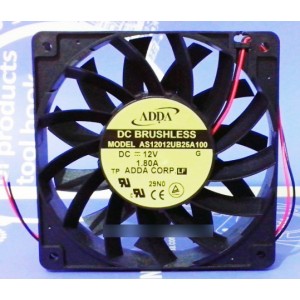 ADDA AD12012UB25A100 12V 1.80A 2 wires Cooling Fan