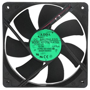ADDA AD1212DX-A70GL 12V 0.13A 2wires Cooling Fan