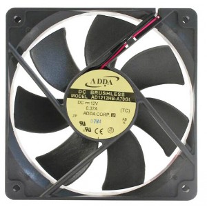 ADDA AD1212HB-A70GL 12V 0.37A 2wires Cooling Fan