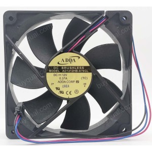 ADDA AD1212HB-A76GL 12V 0.37A 3wires Cooling Fan - Original New
