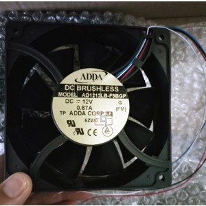 ADDA AD1212LB-F9BGP 12V 0.87A 4wires Cooling Fan 