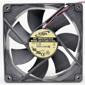 ADDA AD1212MB-A70GL 12V 0.33A 2wires cooling fan