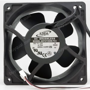 ADDA AD1212UB-F53 12V 0.70A 3wires Cooling Fan