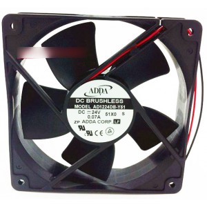ADDA AD1224DB-Y51 24V 0.07A 2wires Cooling Fan