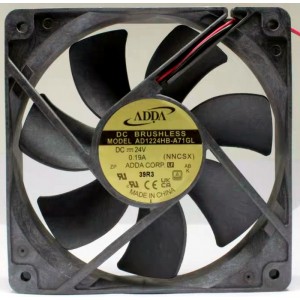ADDA AD1224HB-A71GL 24V 0.19A 2wires Cooling Fan