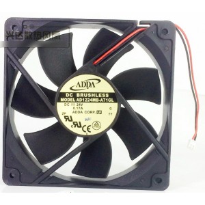 ADDA AD1224MB-A71GL 24V 0.17A 2wires Cooling Fan