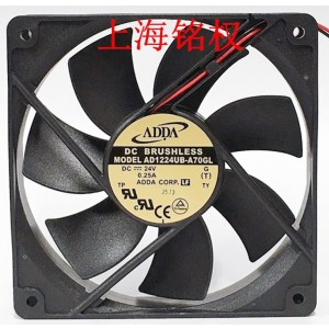ADDA AD1224UB-A70GL 24V 0.25A 2wires cooling fan
