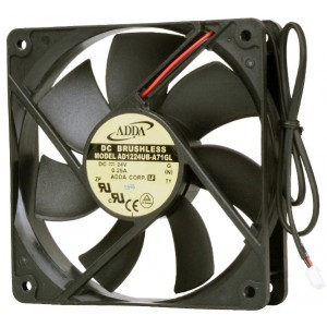 ADDA AD1224UB-A71GL 24V 0.25A 2wires Cooling Fan