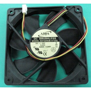 ADDA AD1224UB-A72G1 24V 0.25A 3wires Cooling Fan