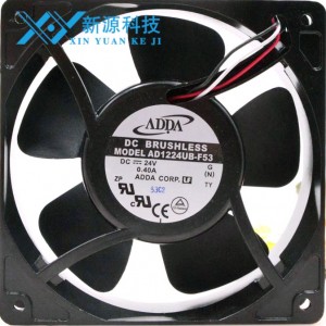 ADDA AD1224UB-F53 24V 0.40A 3wires Cooling Fan