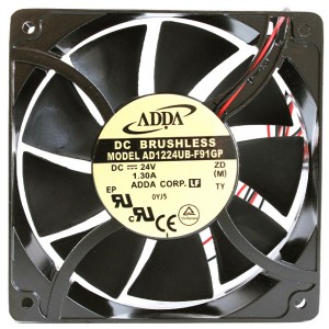 ADDA AD1224UB-F91GP 24V 1.3A 2wires Cooling Fan - Metal Frame