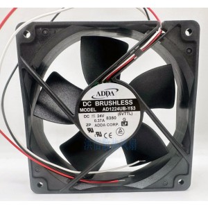 ADDA AD1224UB-Y53 24V 0.37A 3wires Cooling Fan 