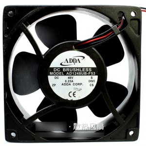 ADDA AD1248UB-F53 48V 0.23A  2wires Cooling Fan
