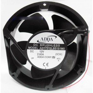 ADDA AD17212LB5151MO AD17212LB5151M0 12V 2.60A 2wires Cooling Fan 