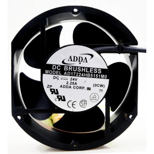 ADDA AD17224HB5151MO AD17224HB5151M0 24V 2.25A 54W 2wires Cooling Fan