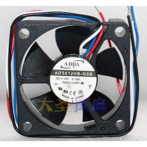 ADDA AD3512HB-G5B 12V 0.15A 3wires Cooling Fan