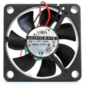 ADDA AD3512LB-K70 12V 0.05A 2wires Cooling Fan 