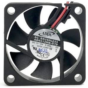 ADDA AD4512HB-G70 12V 0.09A 2wires Cooling Fan