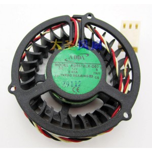Magic AD4512LX-D03 12V 0.12A 3wires Cooling Fan