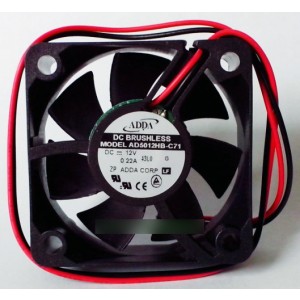 ADDA AD5012HB-C71 12V 0.22A 2wires Cooling Fan 