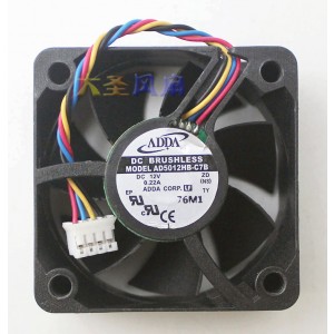 ADDA AD5012HB-C7B 12V 0.22A 4wires Cooling Fan