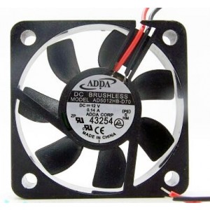 ADDA AD5012HB-D70 12V 0.14A 2wires Cooling Fan