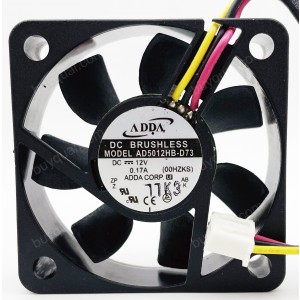 ADDA AD5012HB-D73 12V 0.17A 3wires Cooling Fan - Original New