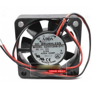 ADDA AD5012HS-D71 12V 0.17A 0.1A 2 wires Cooling Fan