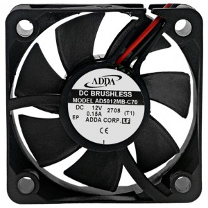ADDA AD5012MB-C70 12V 0.15A 2wires Cooling Fan