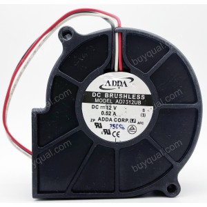 ADDA AD7512UB 12V 0.52A 3wires cooling fan