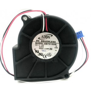ADDA AD7512US 12V 0.55A 3wires Cooling Fan 