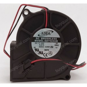 ADDA AD7524UB 24V 0.27A 2wires Cooling Fan - New