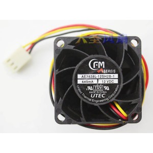 FM AE3838L-12SH2B-1 12V 440mA 3wires Cooling Fan